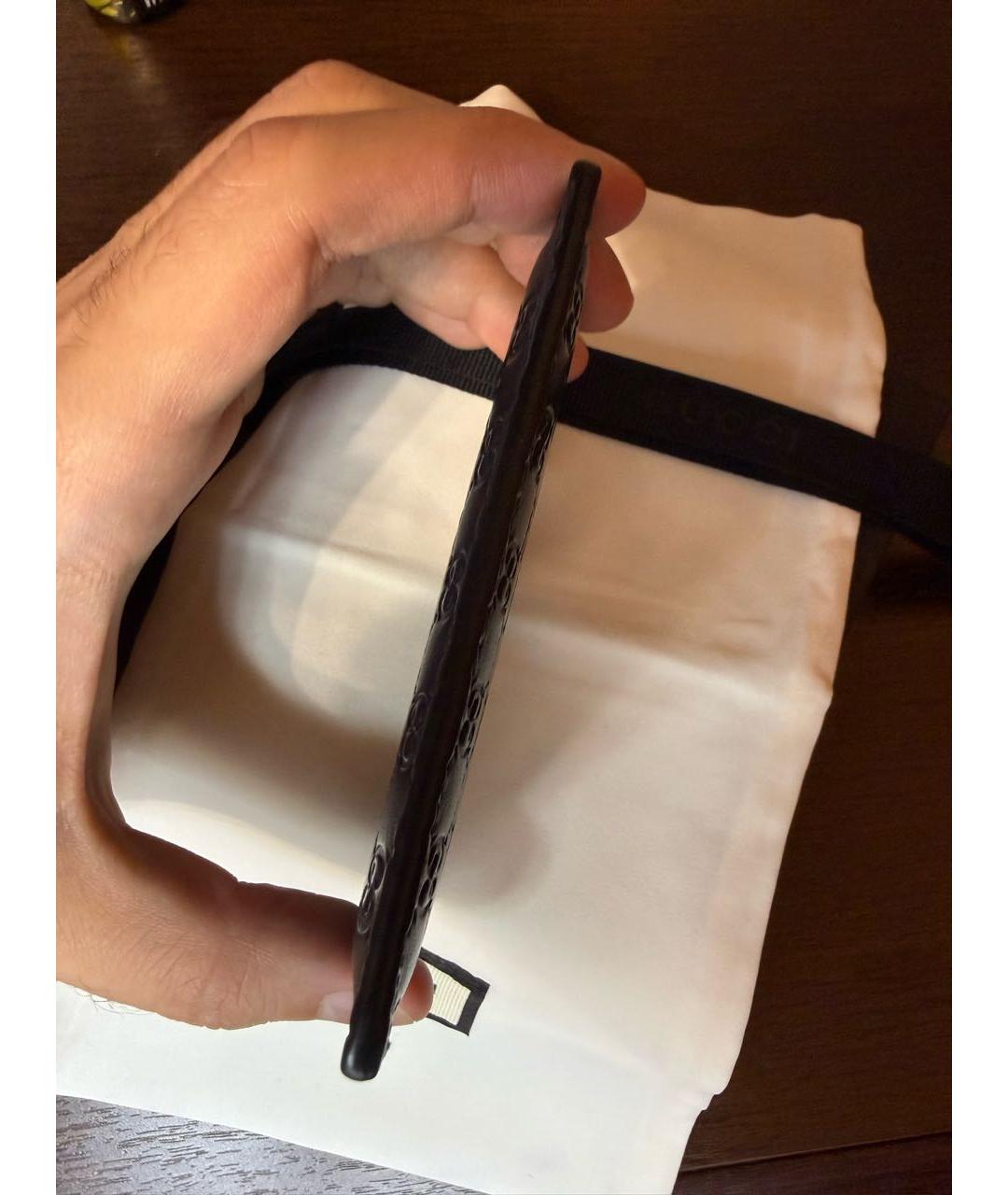 GUCCI Темно-синий кожаный кардхолдер, фото 4