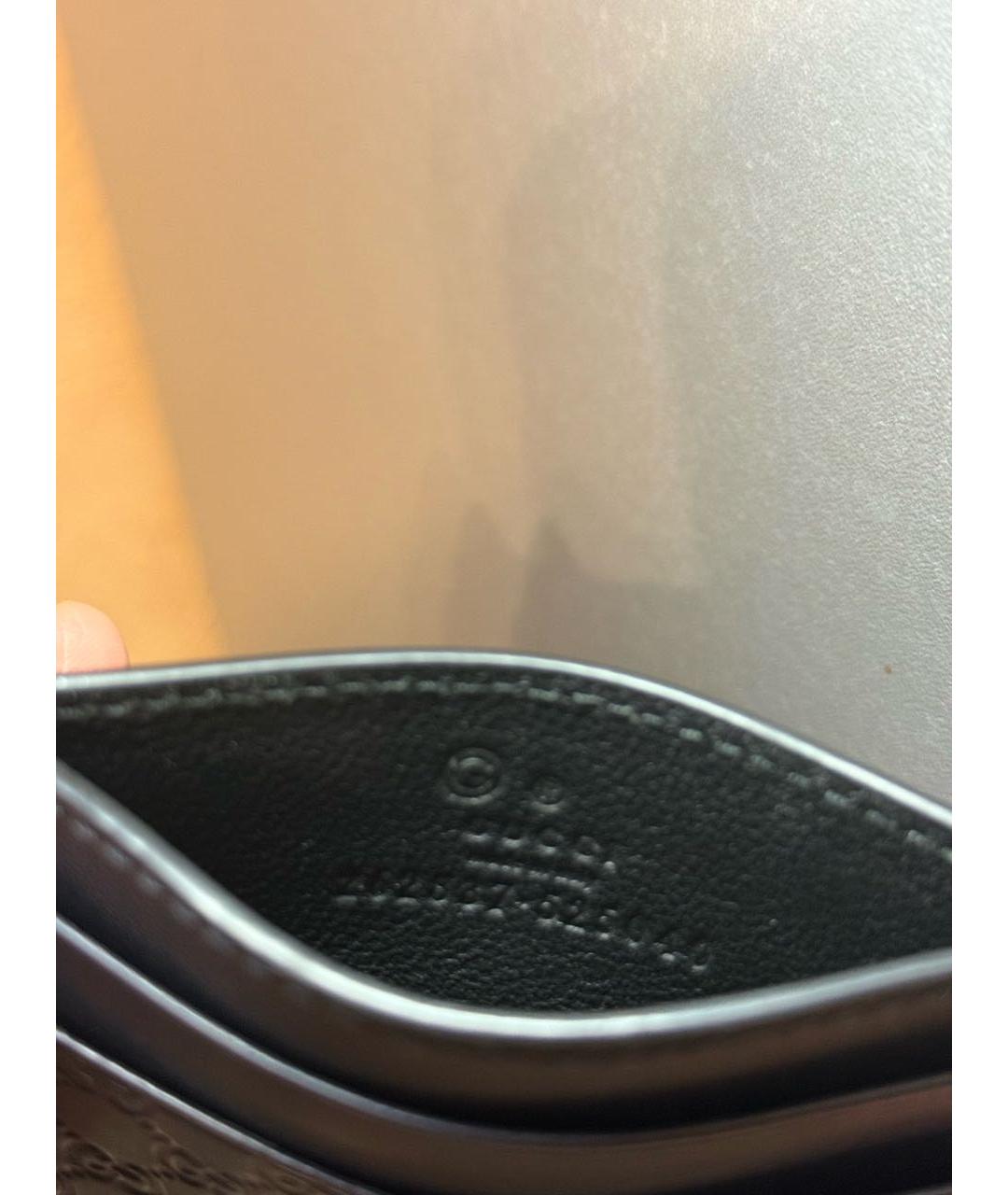 GUCCI Темно-синий кожаный кардхолдер, фото 3