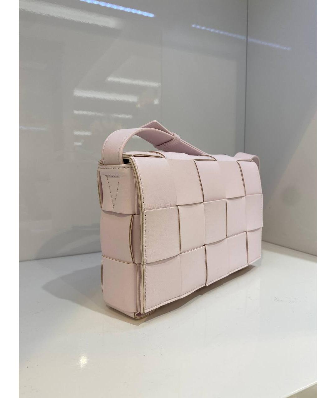 BOTTEGA VENETA Розовая кожаная сумка через плечо, фото 4