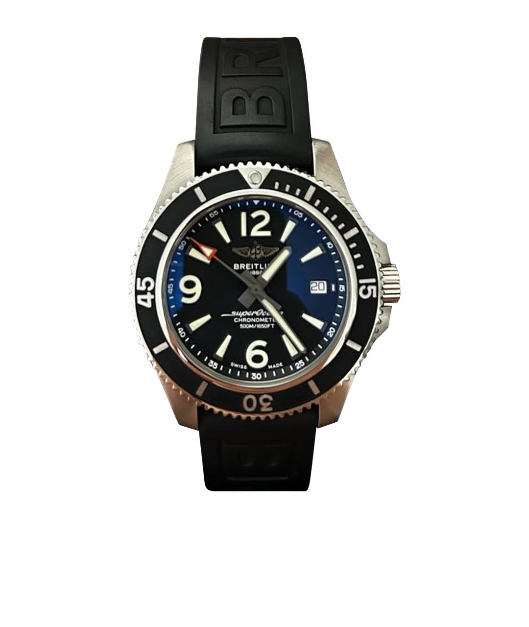 BREITLING SUPEROCEAN Черные стальные часы, фото 1
