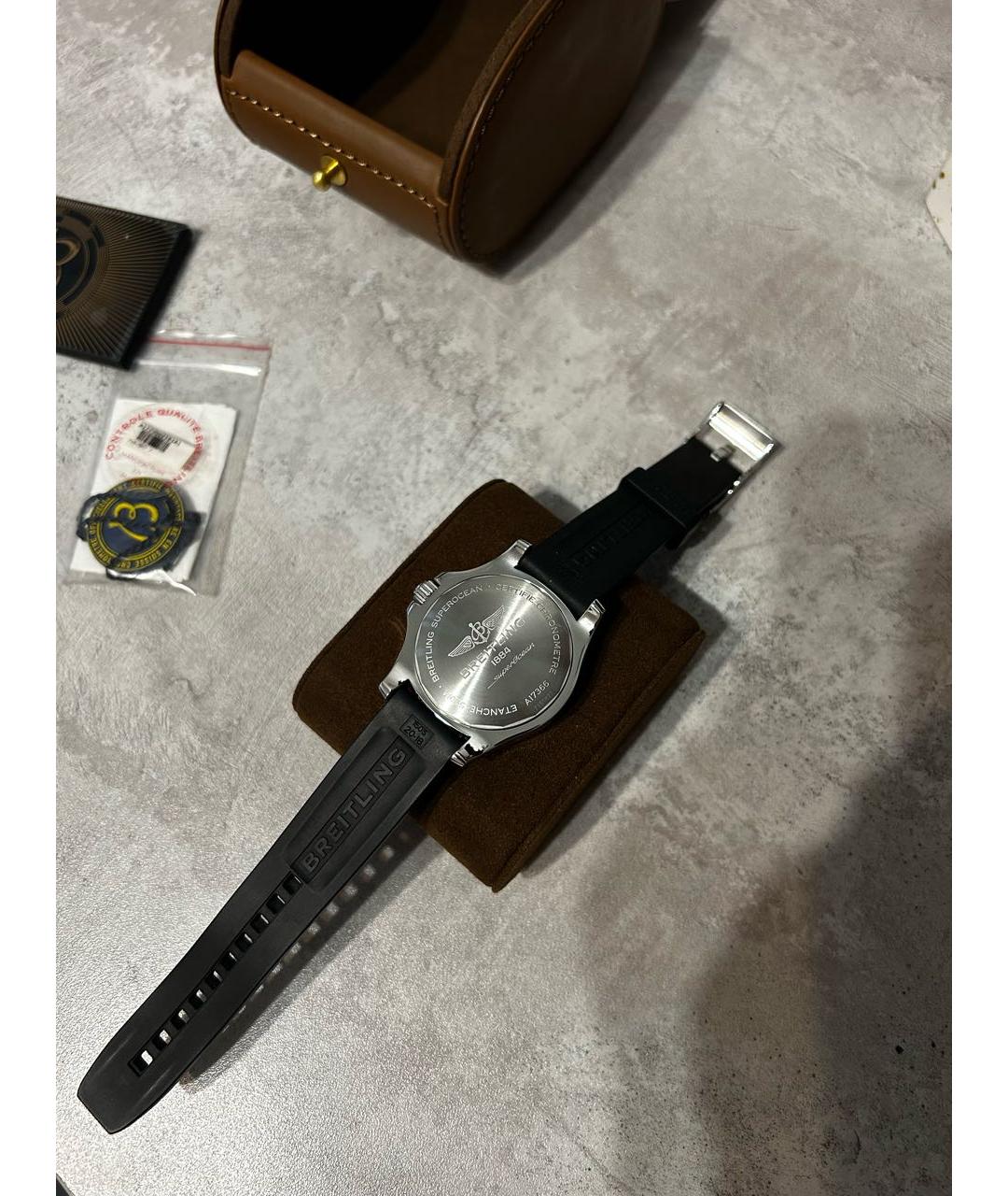 BREITLING SUPEROCEAN Черные стальные часы, фото 2