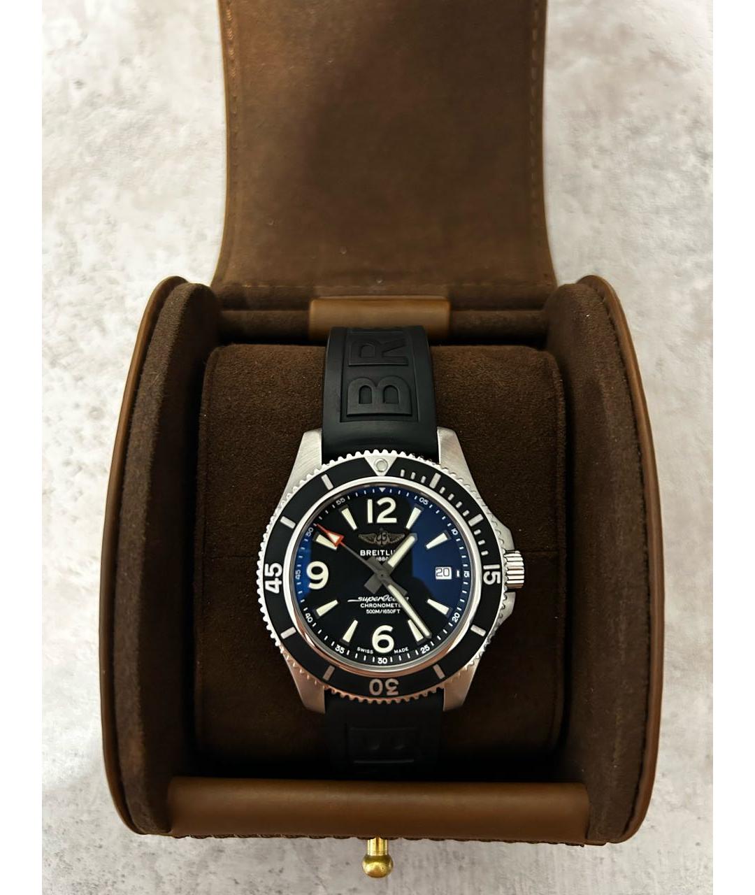 BREITLING SUPEROCEAN Черные стальные часы, фото 9