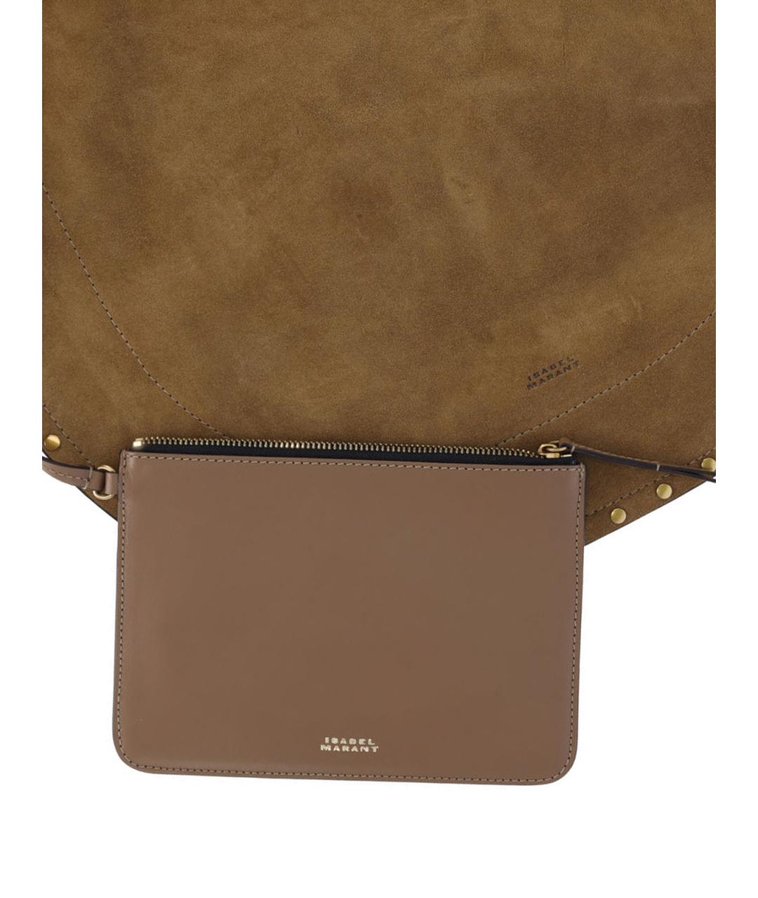 ISABEL MARANT Бежевая замшевая сумка через плечо, фото 4