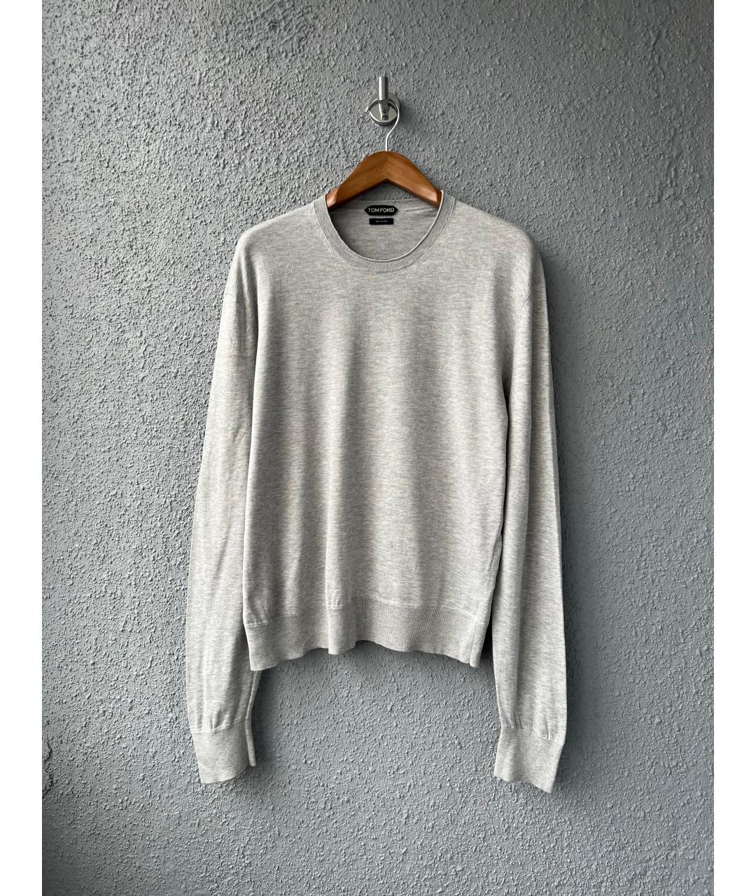 TOM FORD Серый шелковый джемпер / свитер, фото 5