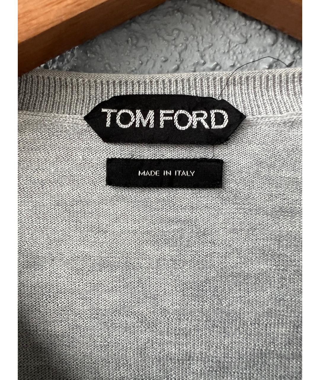 TOM FORD Серый шелковый джемпер / свитер, фото 2