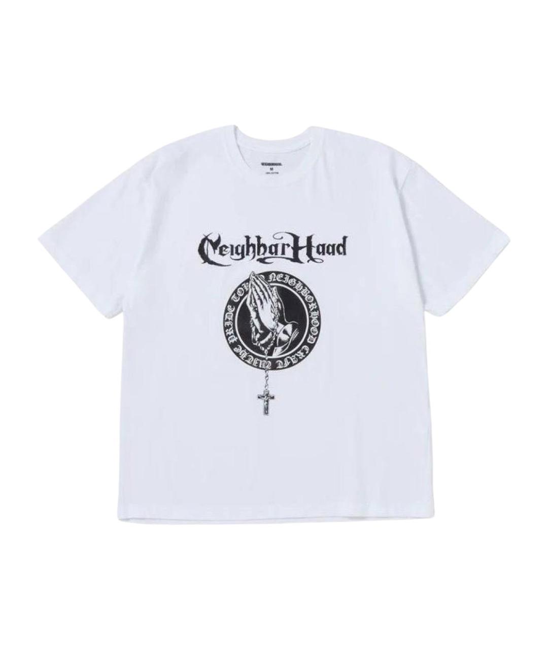 NEIGHBORHOOD Белая хлопковая футболка, фото 1