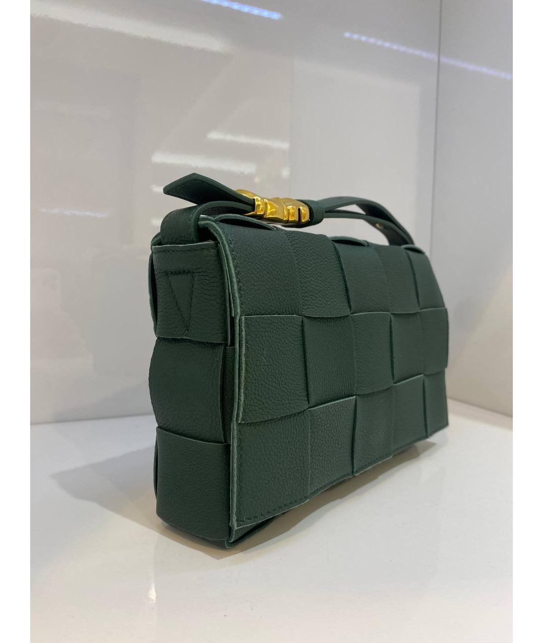 BOTTEGA VENETA Зеленая кожаная сумка через плечо, фото 4