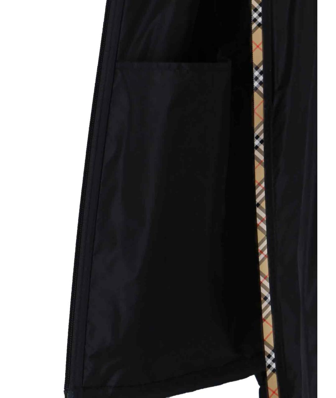BURBERRY Черная полиамидовая куртка, фото 5