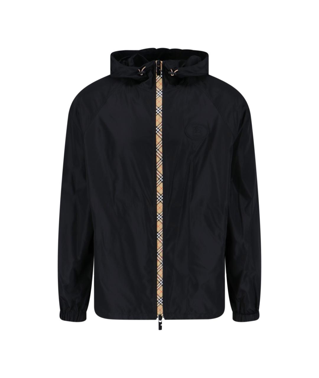 BURBERRY Черная полиамидовая куртка, фото 1