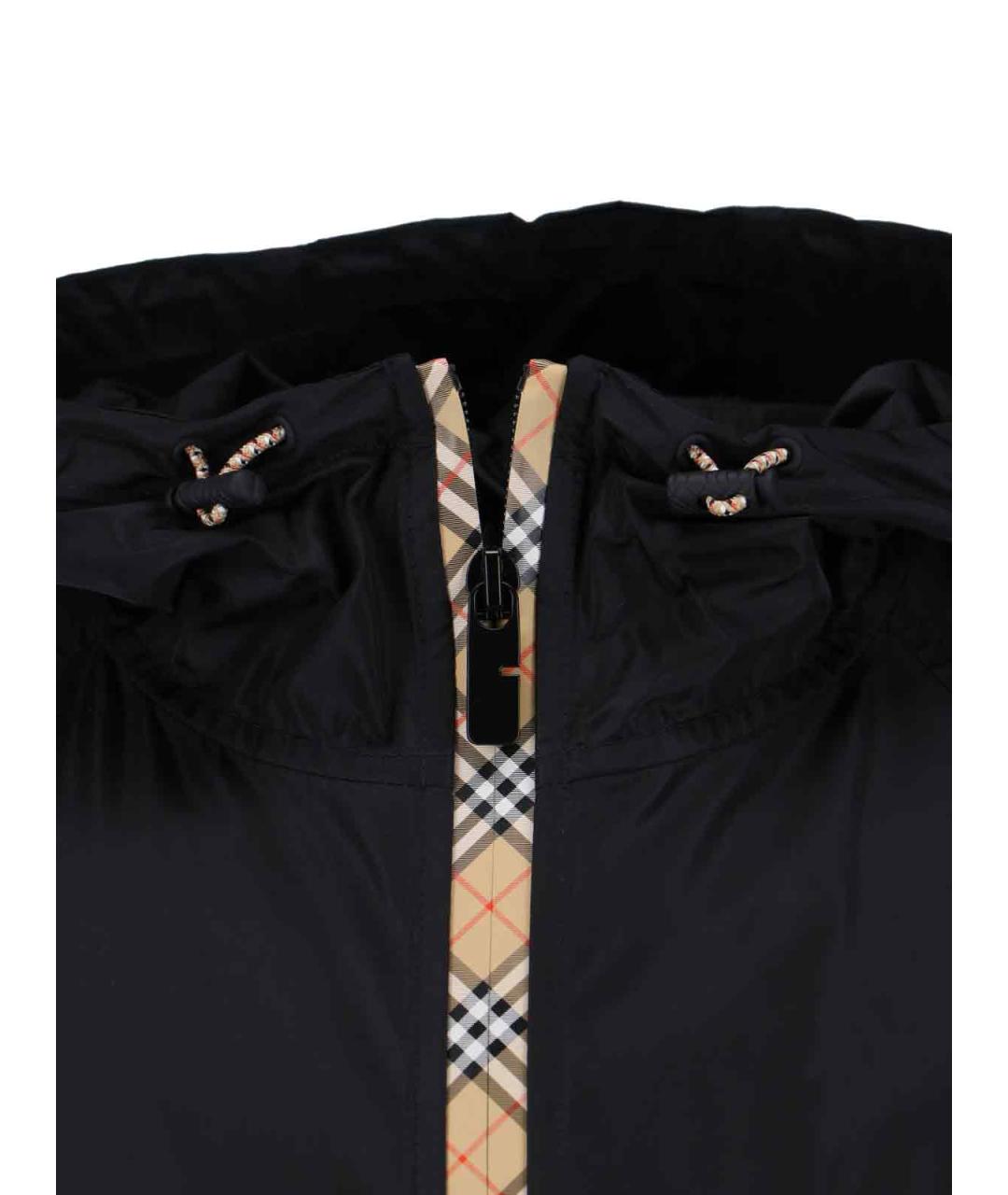 BURBERRY Черная полиамидовая куртка, фото 4