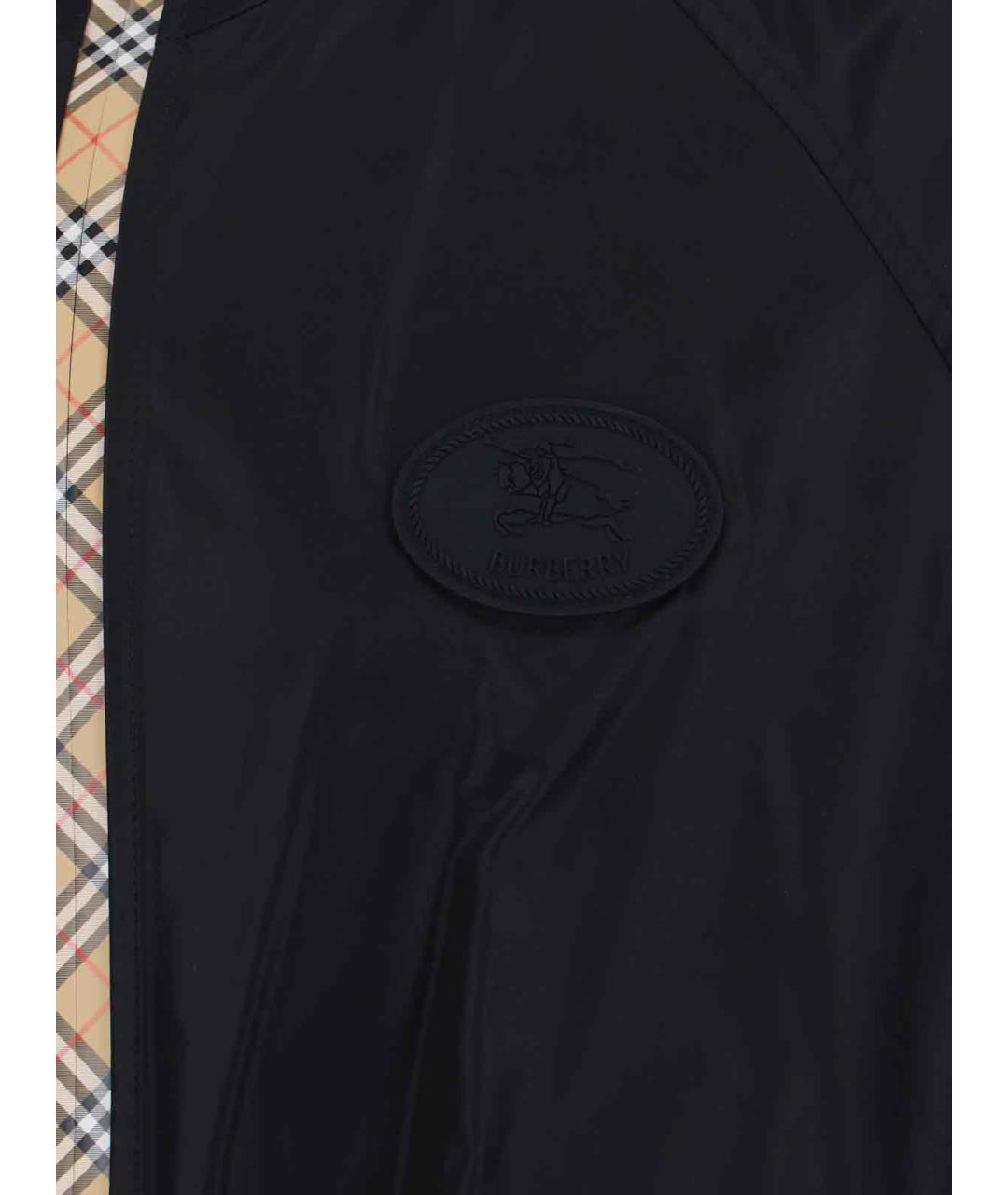 BURBERRY Черная полиамидовая куртка, фото 3