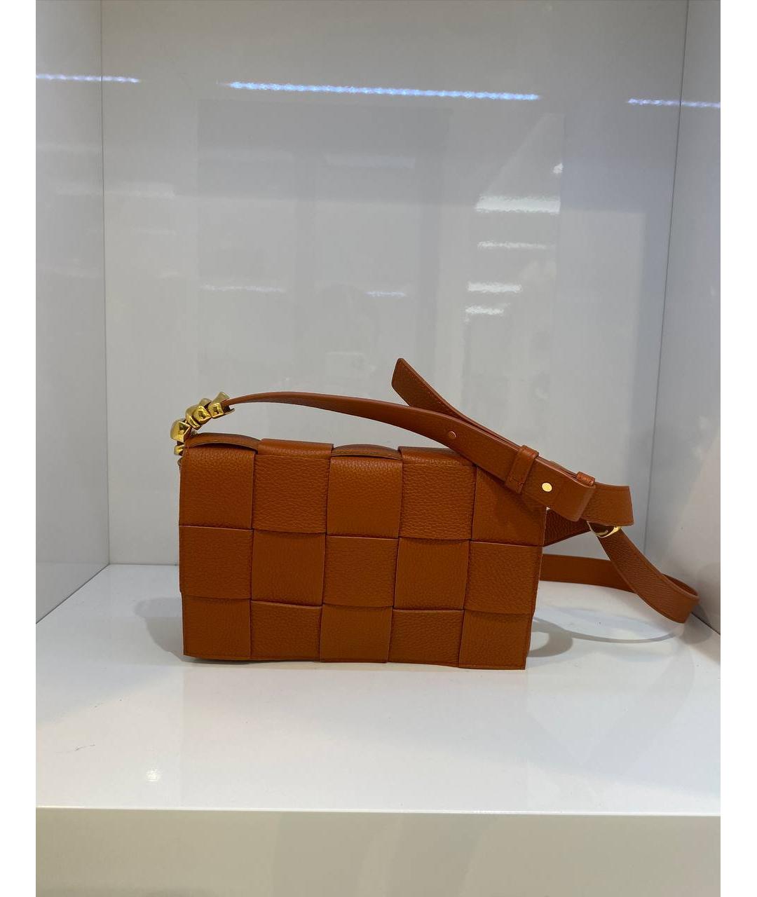 BOTTEGA VENETA Коричневая кожаная сумка через плечо, фото 3