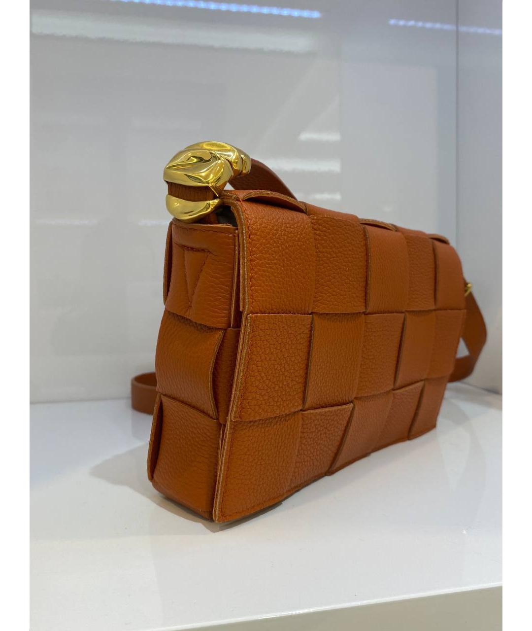 BOTTEGA VENETA Коричневая кожаная сумка через плечо, фото 4