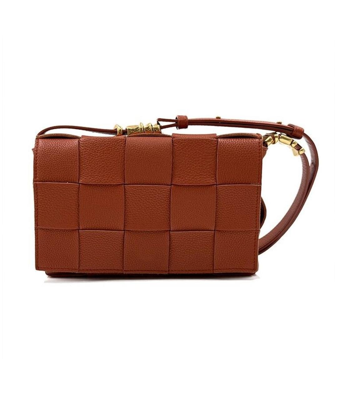 BOTTEGA VENETA Коричневая кожаная сумка через плечо, фото 1