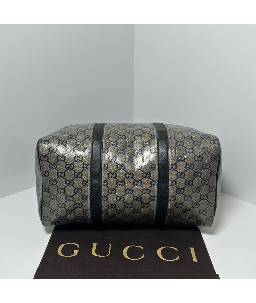 GUCCI Серая тканевая дорожная/спортивная сумка, фото 4