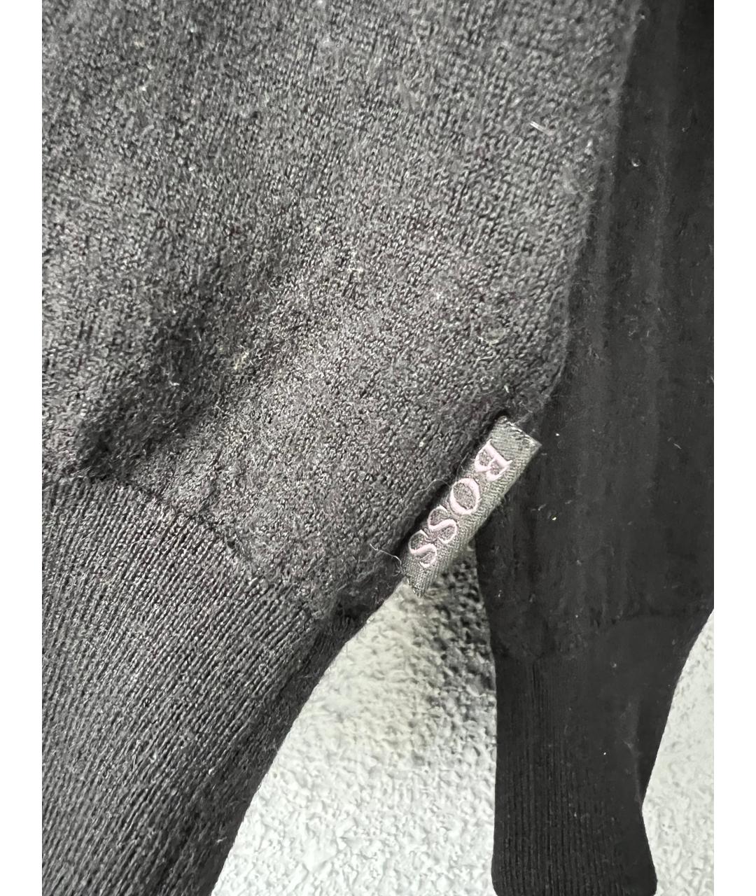 HUGO BOSS Черный шерстяной джемпер / свитер, фото 2