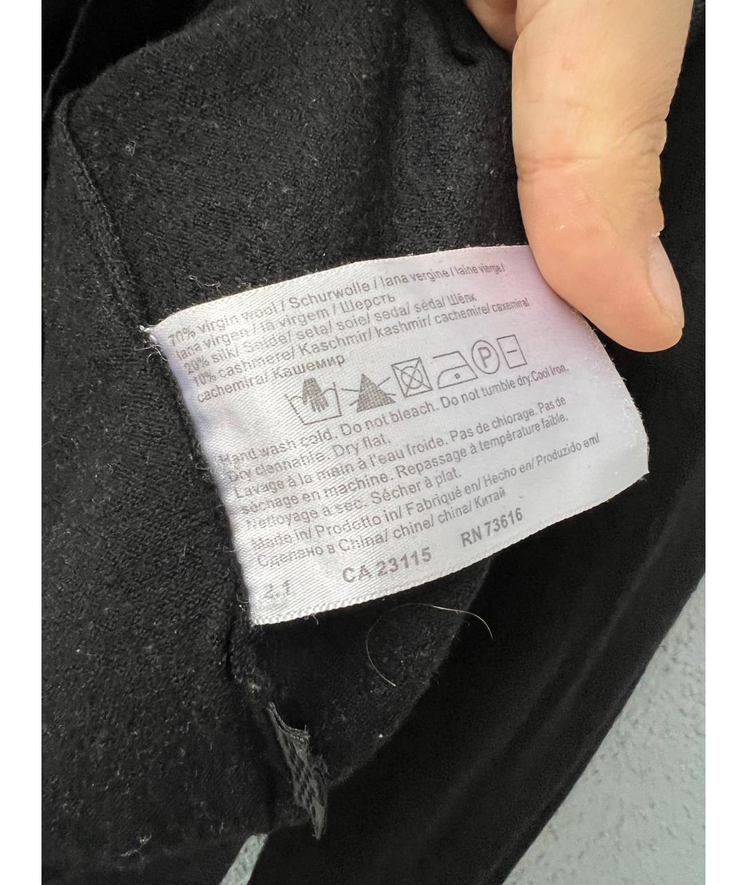 HUGO BOSS Черный шерстяной джемпер / свитер, фото 5