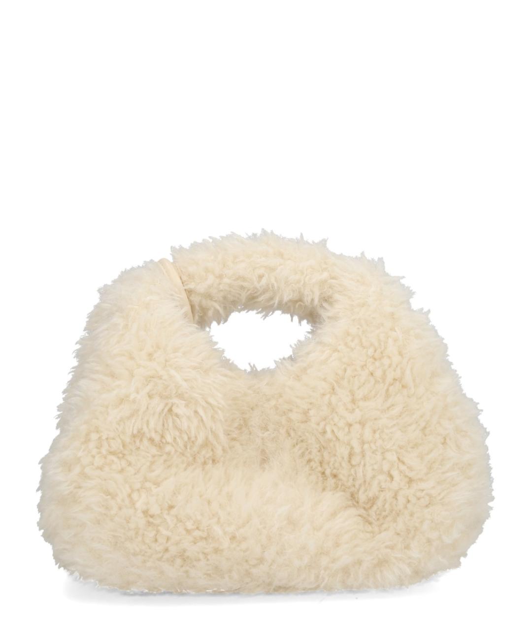 GANNI Белая синтетическая сумка с короткими ручками, фото 1