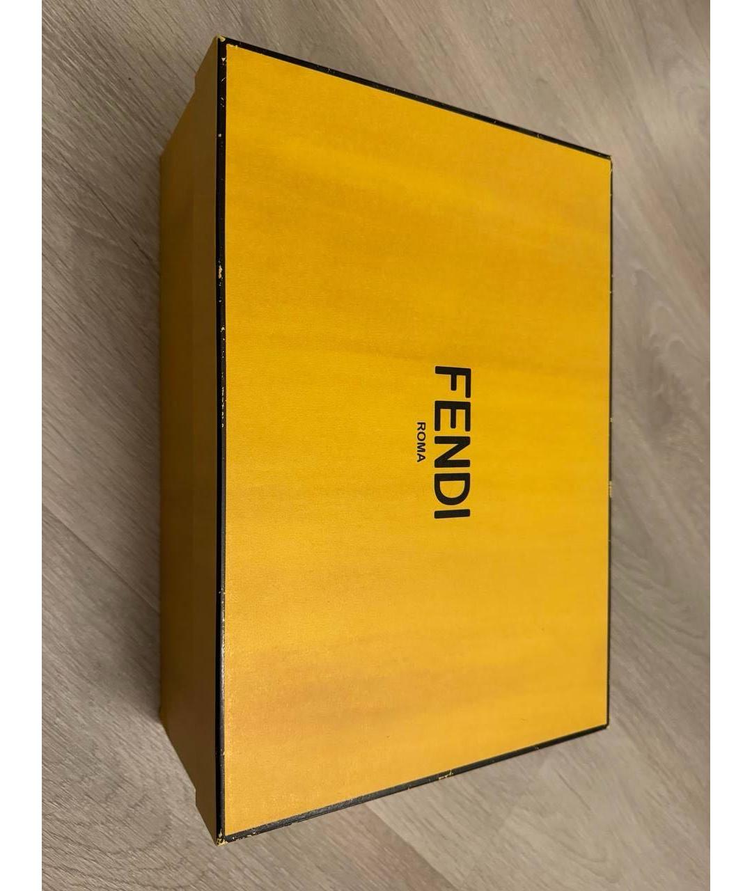 FENDI Черные синтетические кроссовки, фото 6