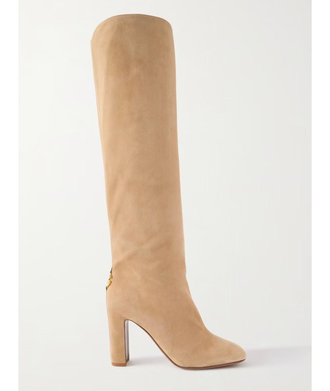 DOLCE&GABBANA Бежевые замшевые сапоги, фото 5
