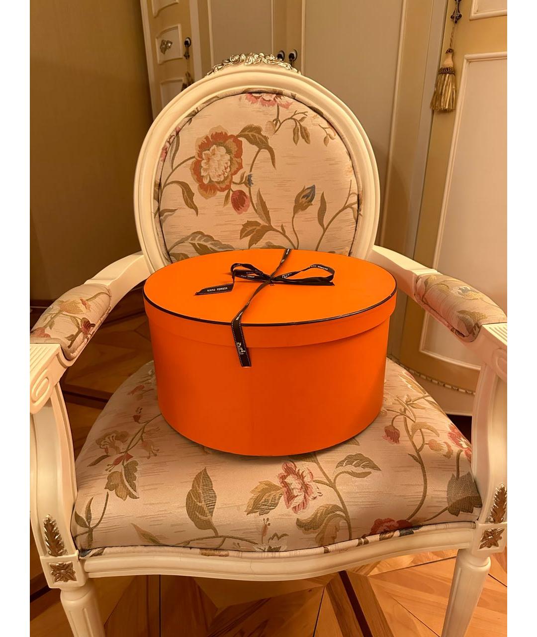 HERMES Оранжевая шерстяная шляпа, фото 7