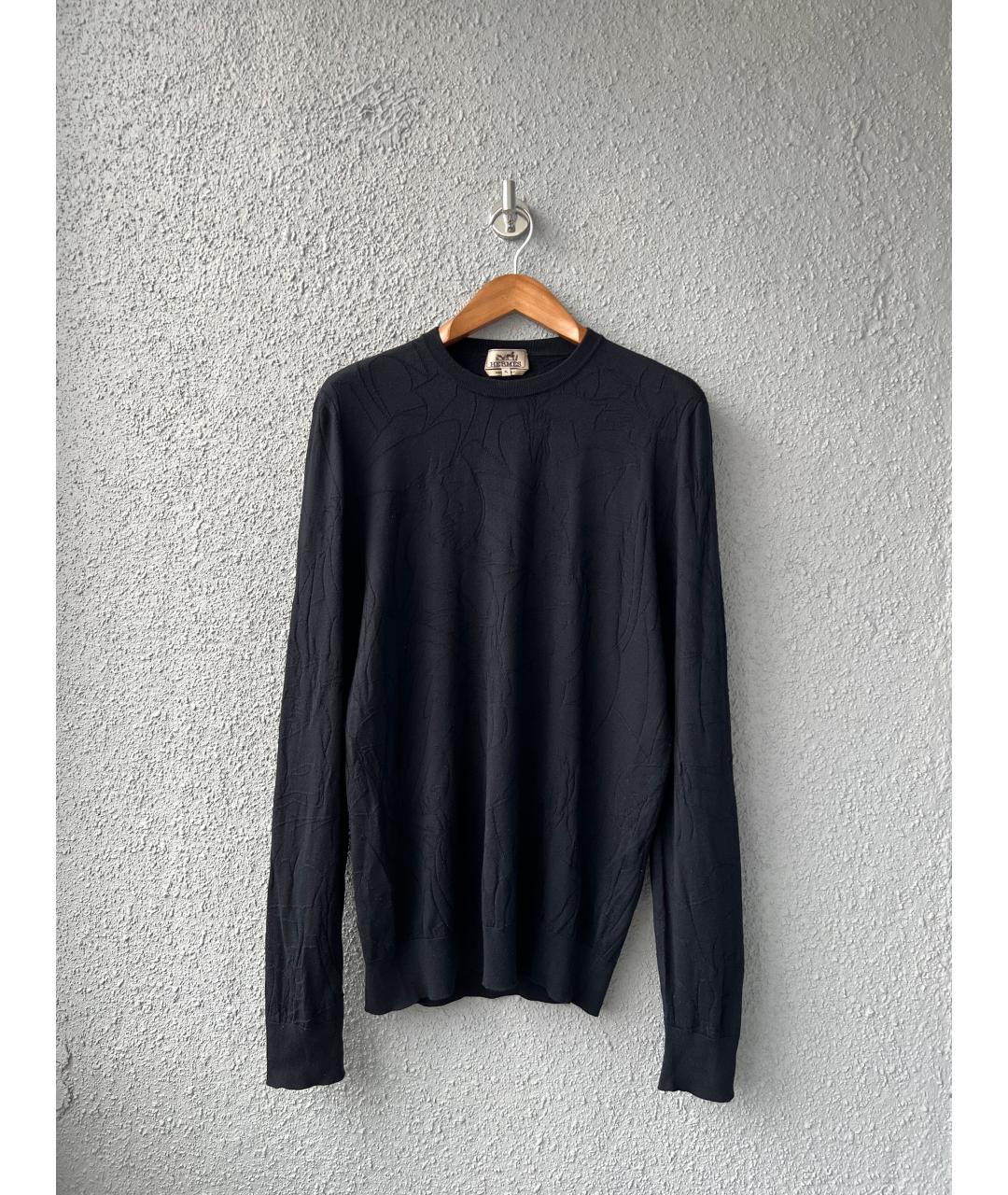 HERMES Темно-синий шерстяной джемпер / свитер, фото 5