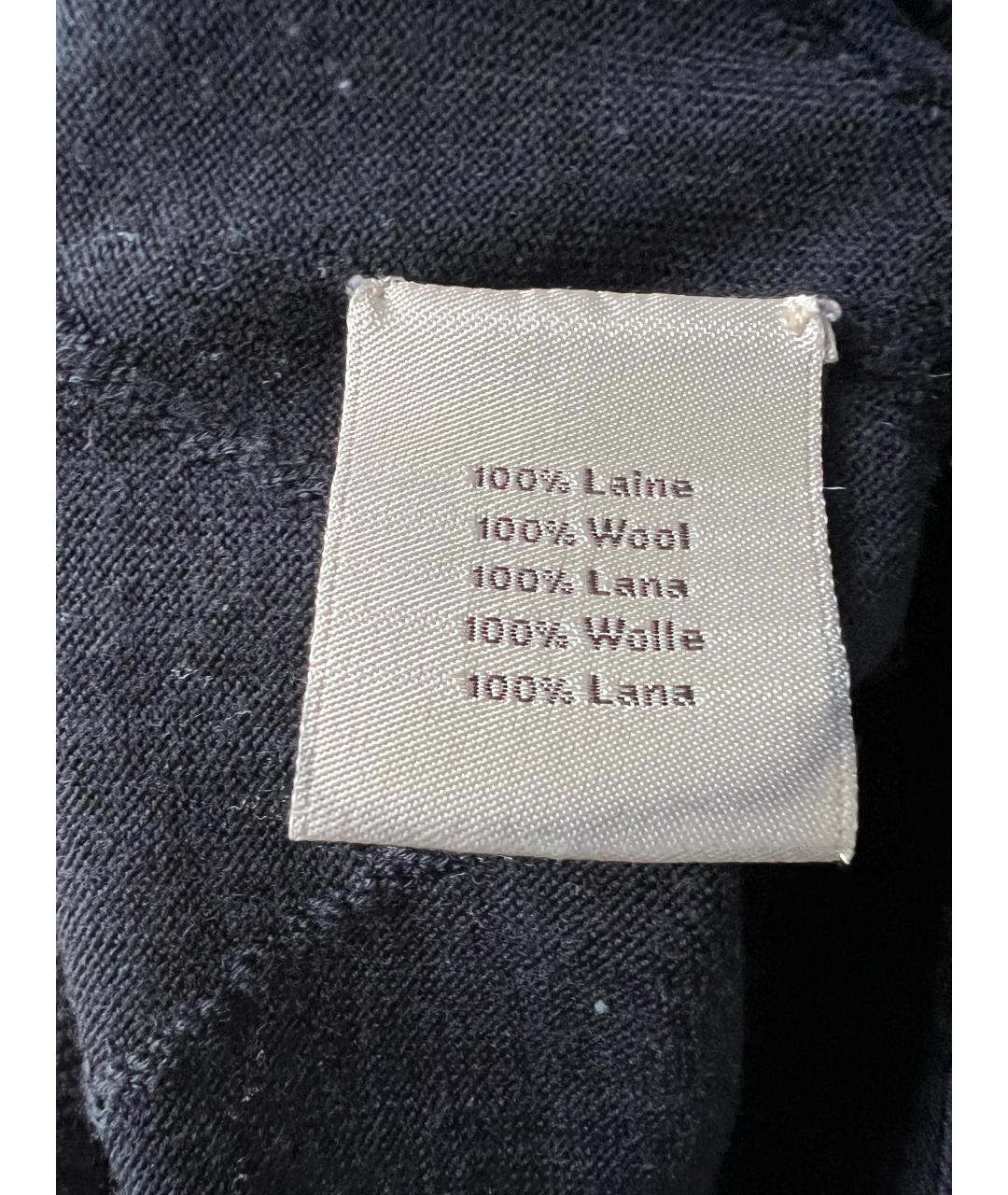 HERMES Темно-синий шерстяной джемпер / свитер, фото 3
