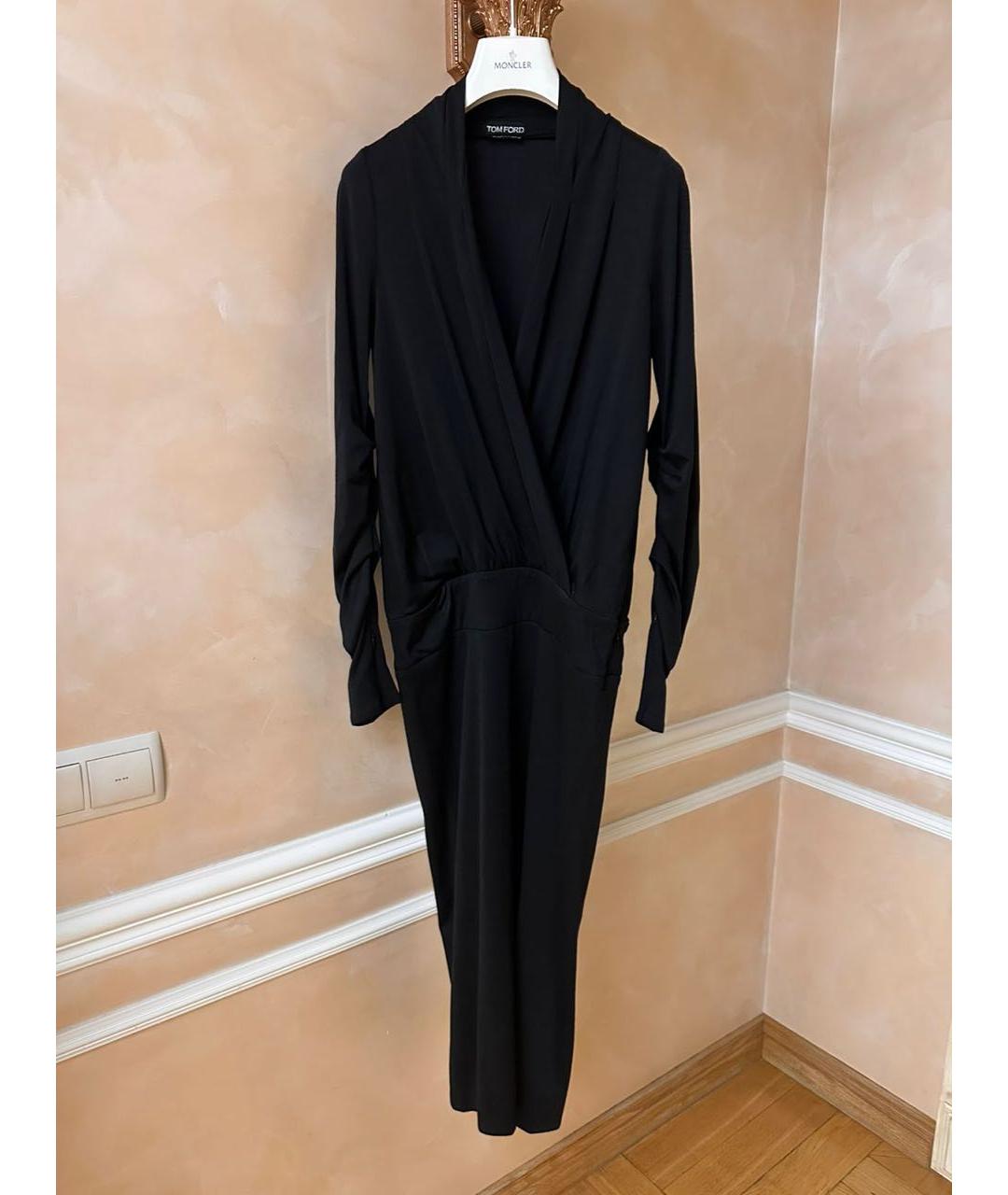 TOM FORD Черное шерстяное платье, фото 2