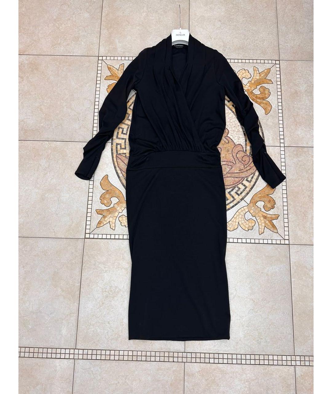 TOM FORD Черное шерстяное платье, фото 6