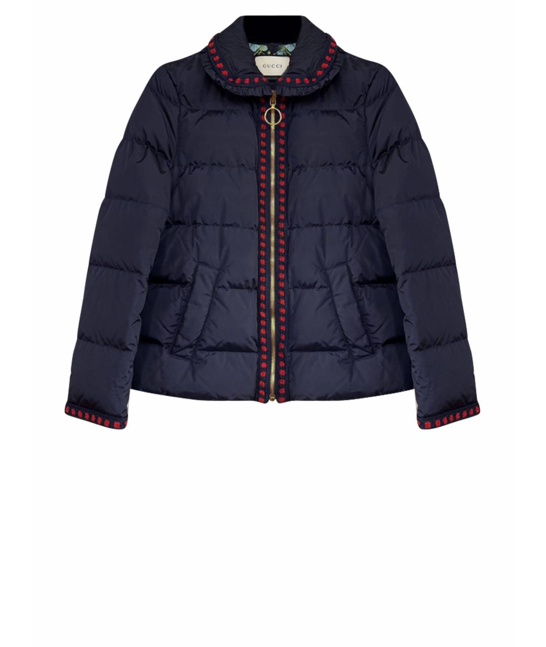 GUCCI Синий полиэстеровый пуховик, фото 1