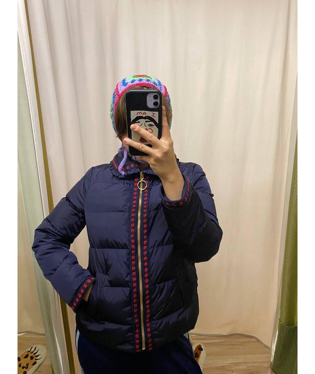 GUCCI Синий полиэстеровый пуховик, фото 5