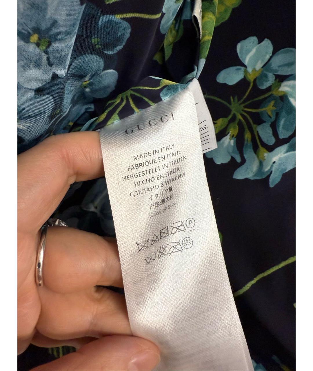 GUCCI Синий полиэстеровый пуховик, фото 7