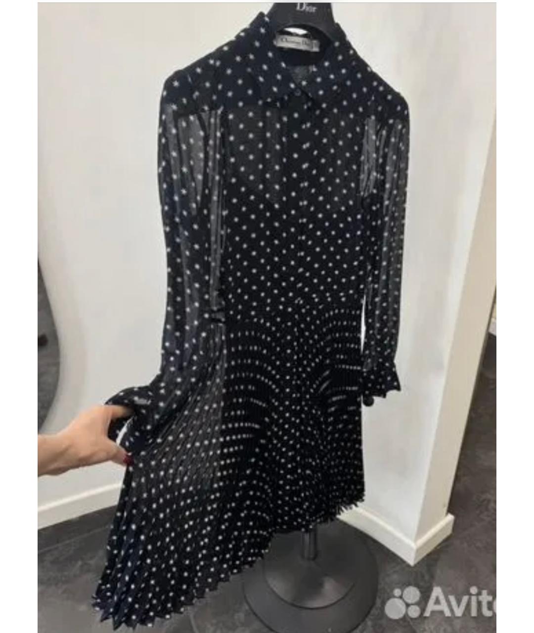 CHRISTIAN DIOR Мульти шелковое платье, фото 4