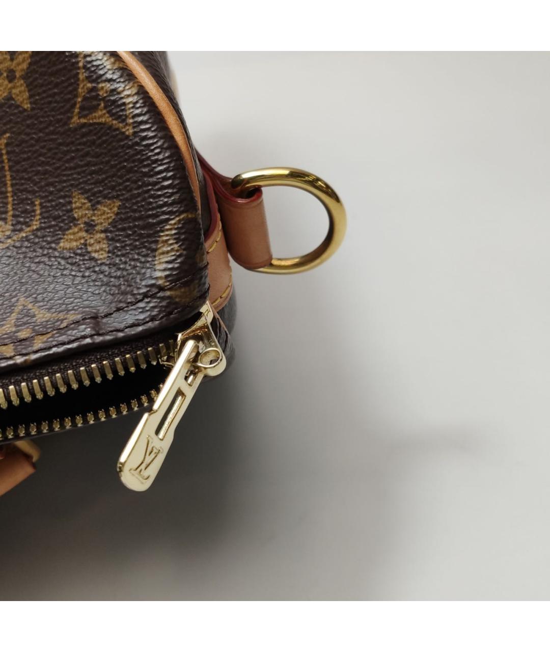 LOUIS VUITTON Коричневая сумка с короткими ручками, фото 6