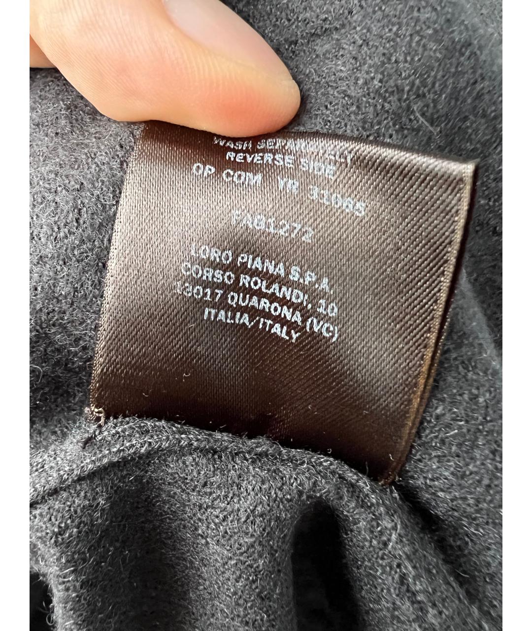 LORO PIANA Черный кашемировый джемпер / свитер, фото 5