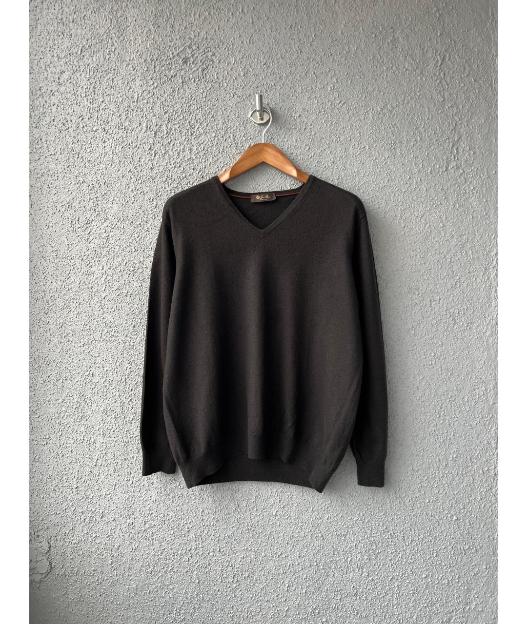 LORO PIANA Черный кашемировый джемпер / свитер, фото 6