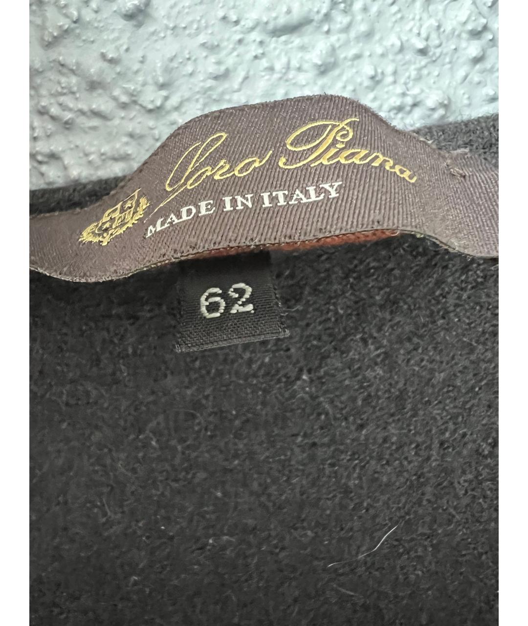 LORO PIANA Черный кашемировый джемпер / свитер, фото 3