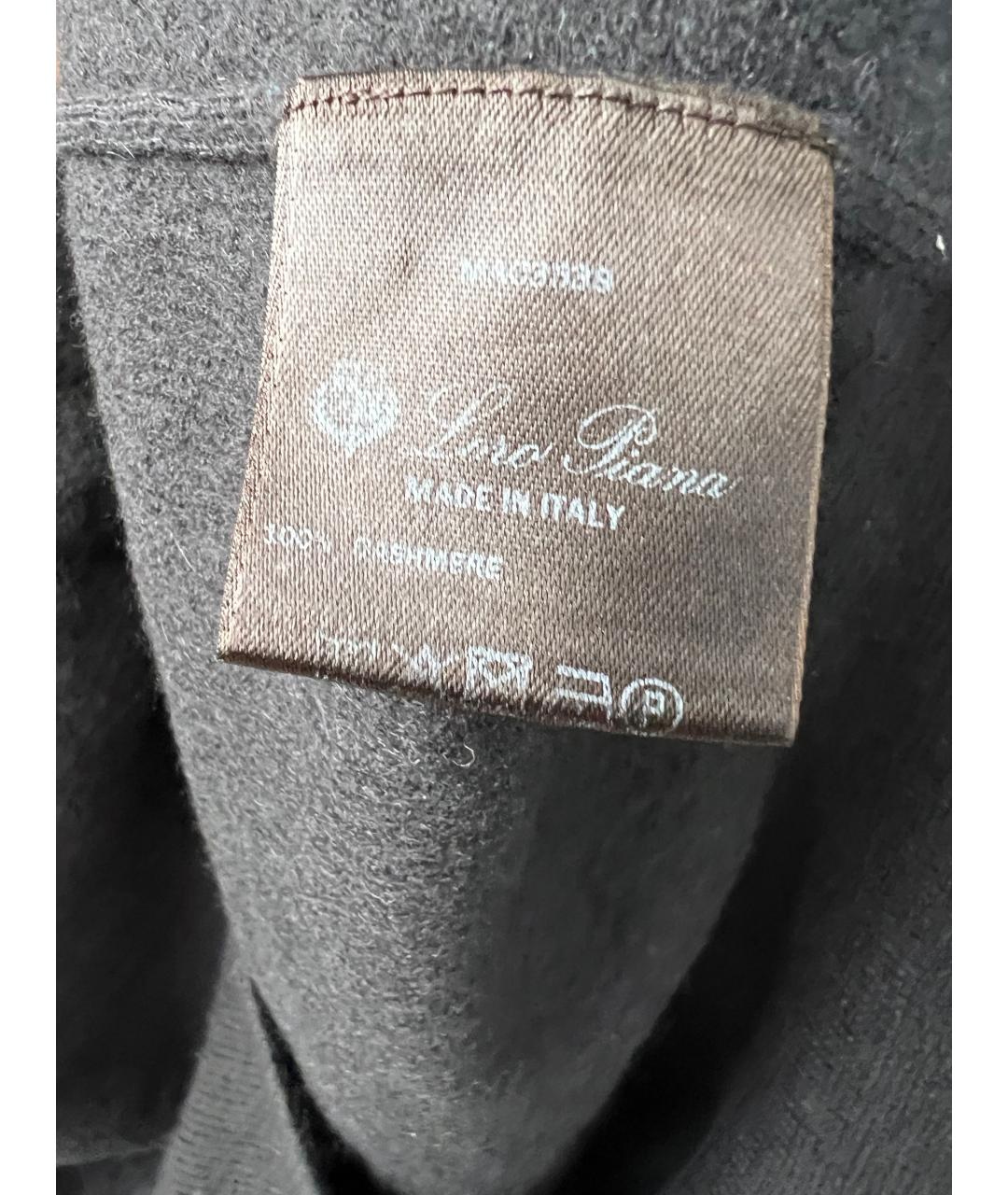 LORO PIANA Черный кашемировый джемпер / свитер, фото 4