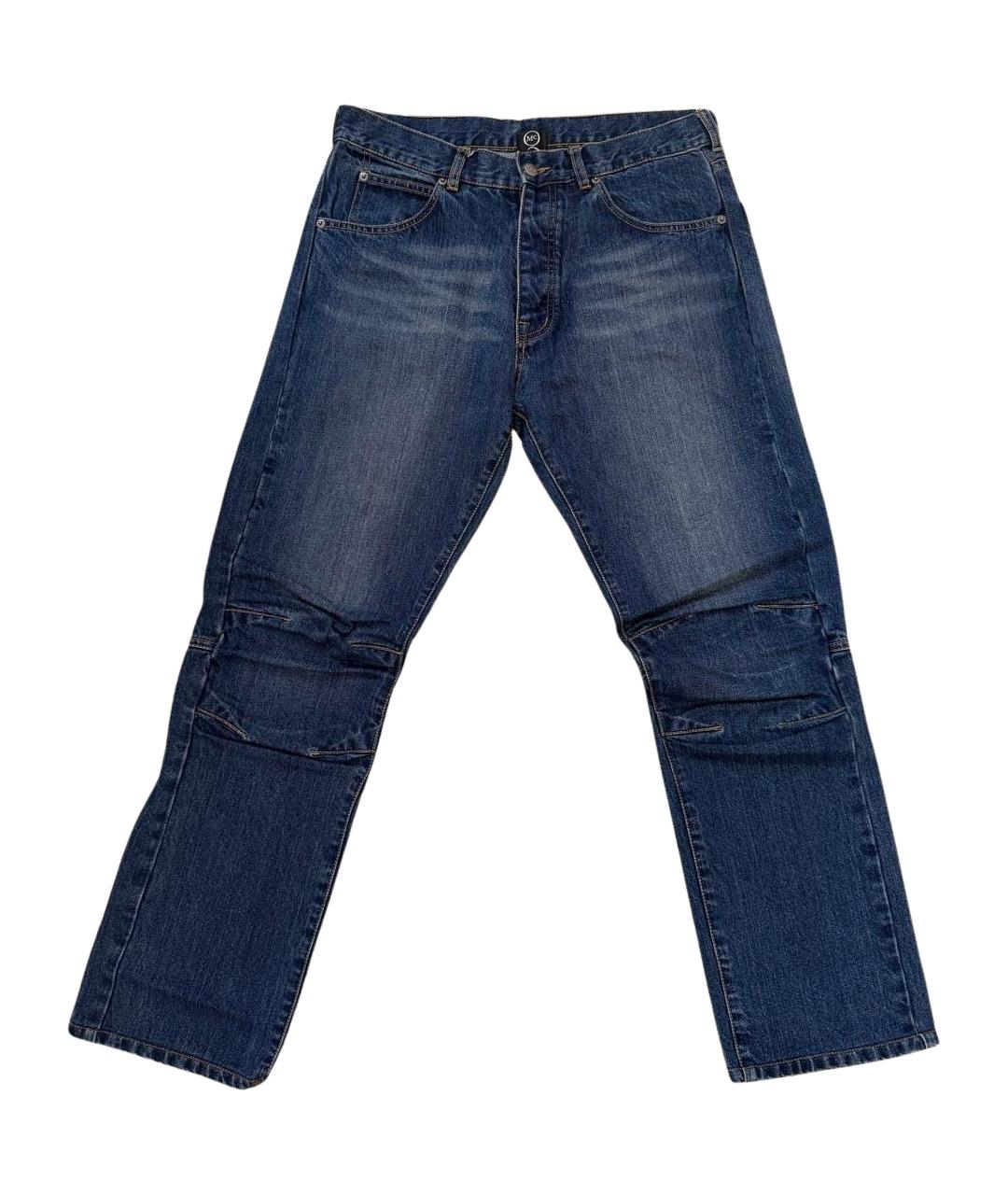 ALEXANDER MCQUEEN Темно-синие хлопковые джинсы, фото 1