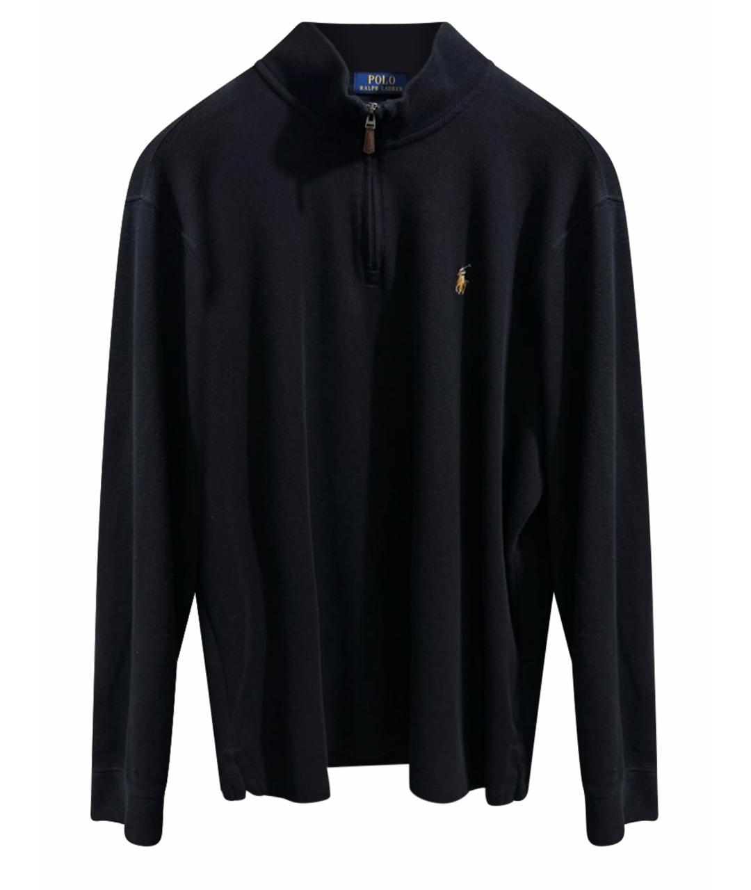 POLO RALPH LAUREN Черный хлопковый джемпер / свитер, фото 1