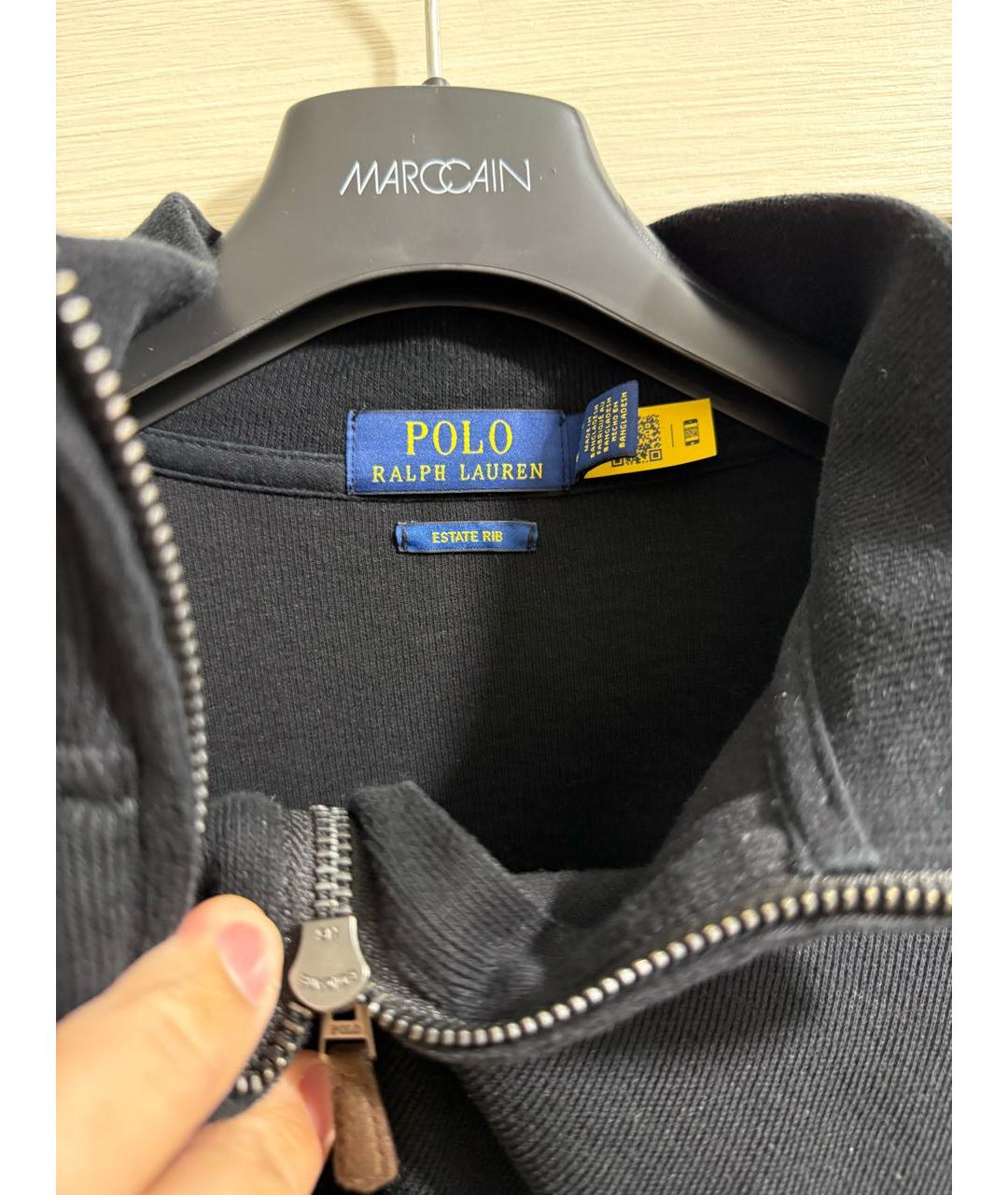 POLO RALPH LAUREN Черный хлопковый джемпер / свитер, фото 4