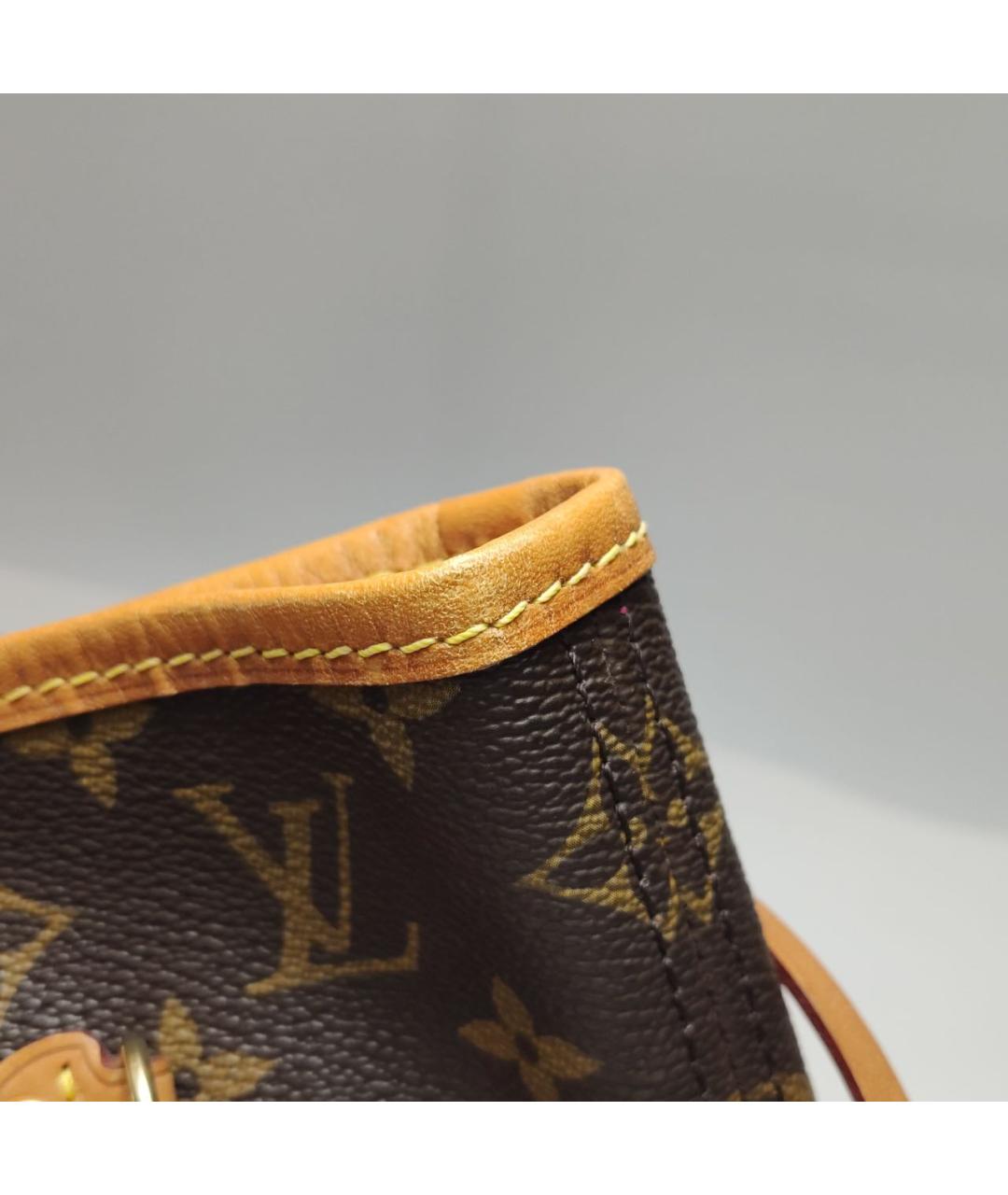 LOUIS VUITTON Коричневая сумка с короткими ручками, фото 7