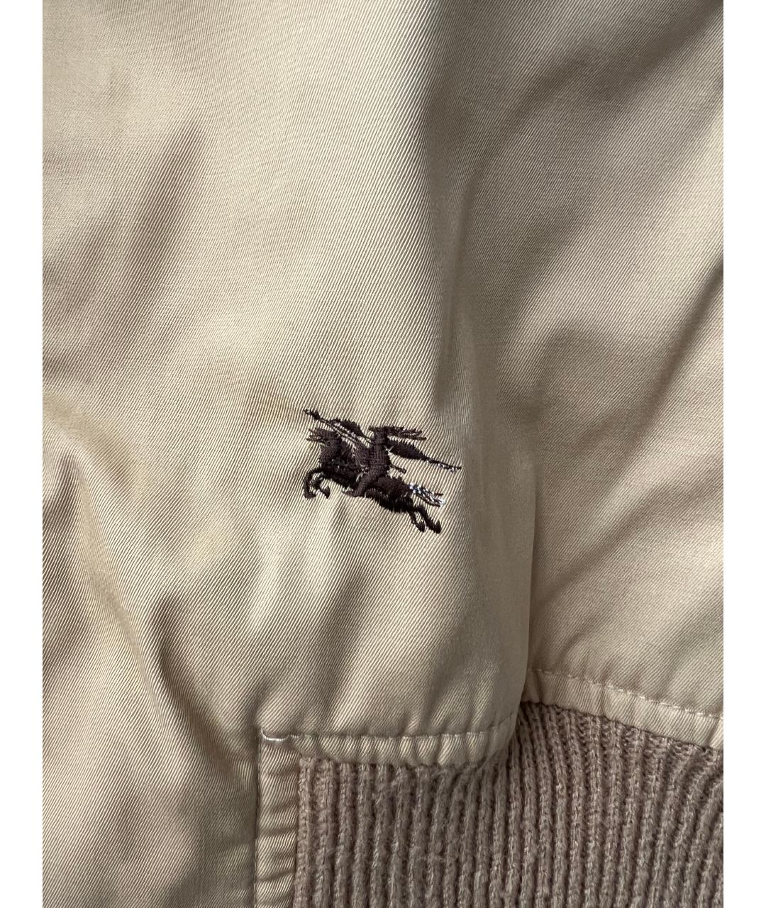 BURBERRY Бежевая хлопковая куртка, фото 2