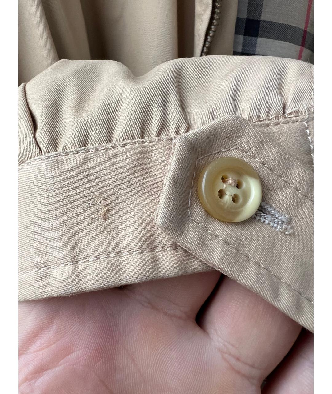 BURBERRY Бежевая хлопковая куртка, фото 5