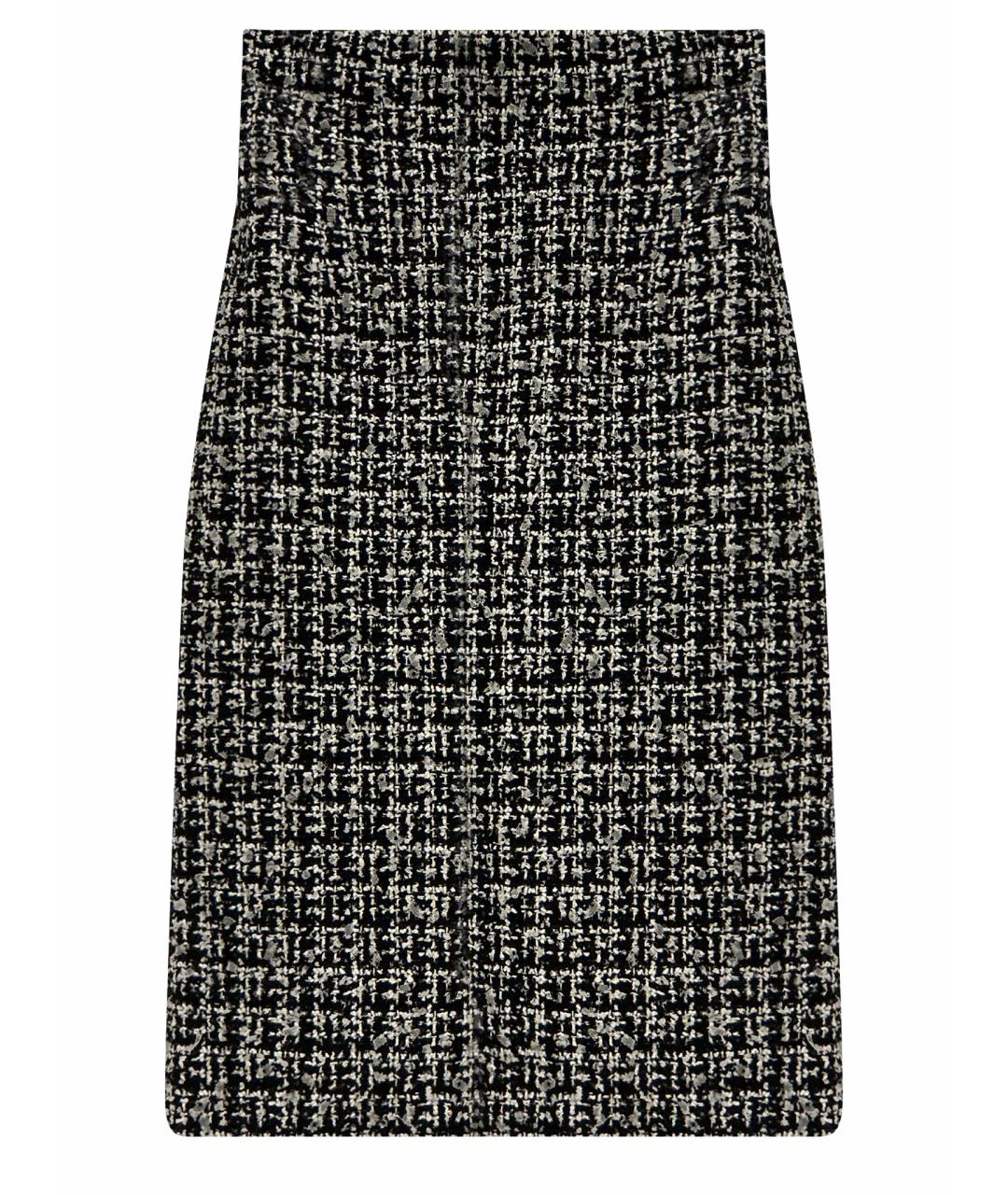 CHANEL Серая твидовая юбка миди, фото 1