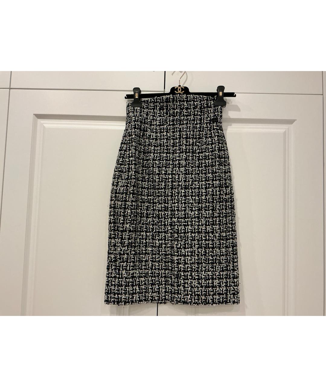 CHANEL Серая твидовая юбка миди, фото 5