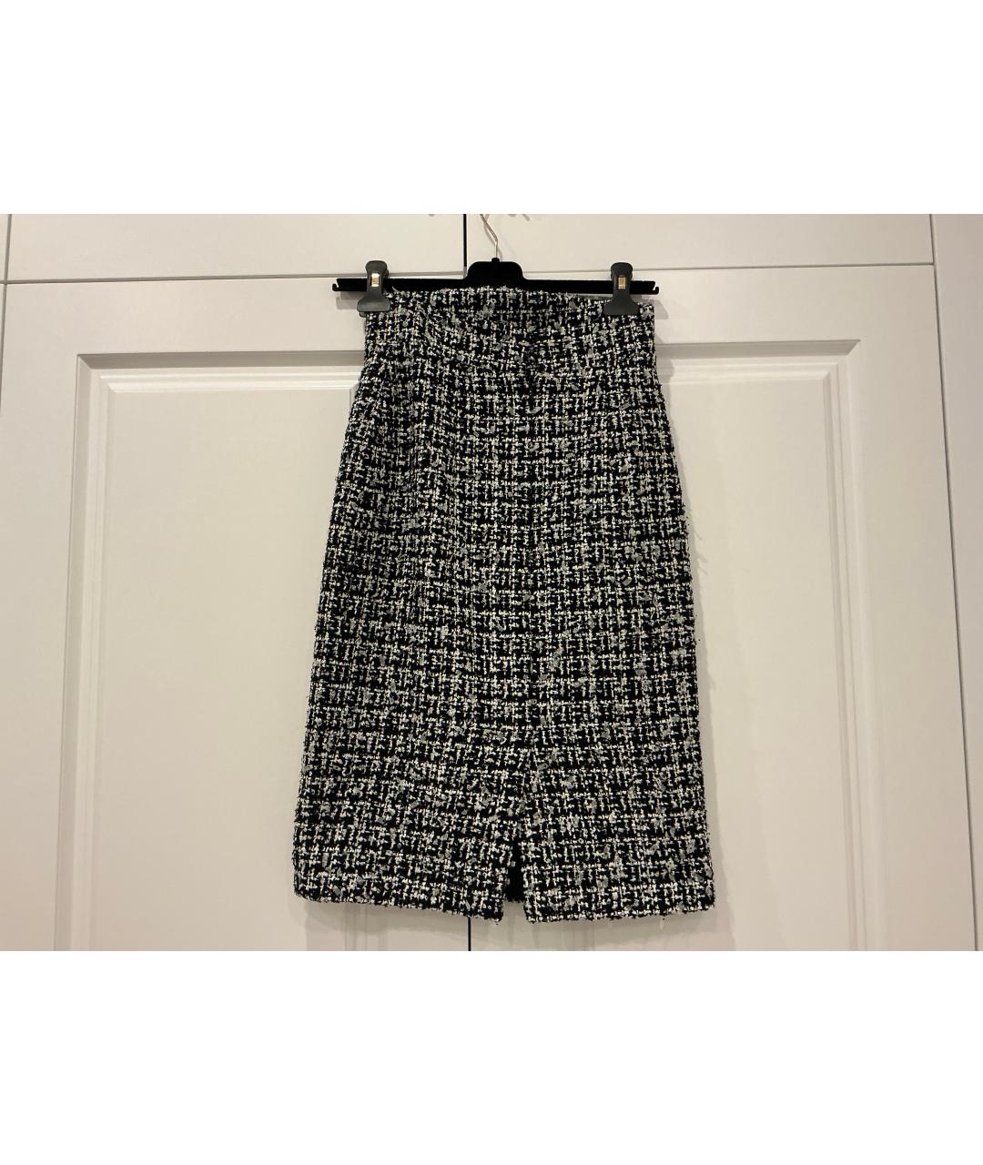 CHANEL Серая твидовая юбка миди, фото 2