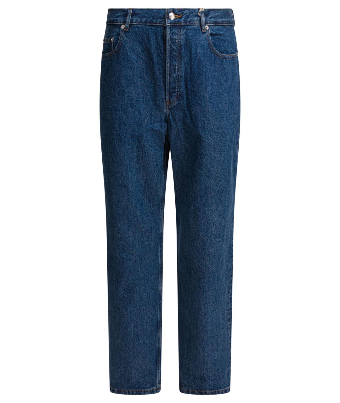 A.P.C. Синие хлопковые прямые джинсы, фото 1