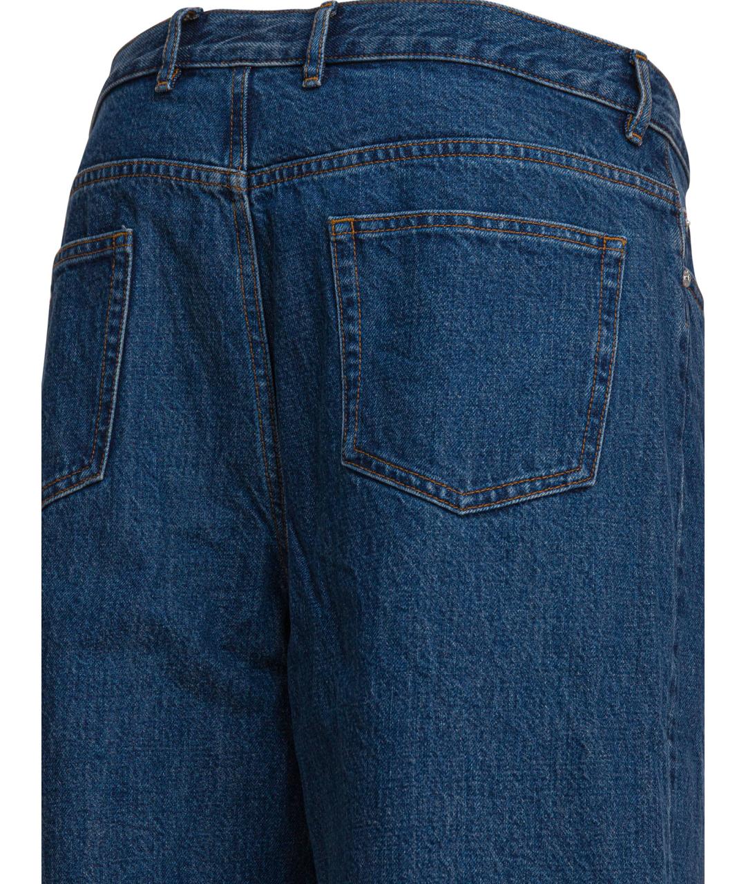 A.P.C. Синие хлопковые прямые джинсы, фото 4