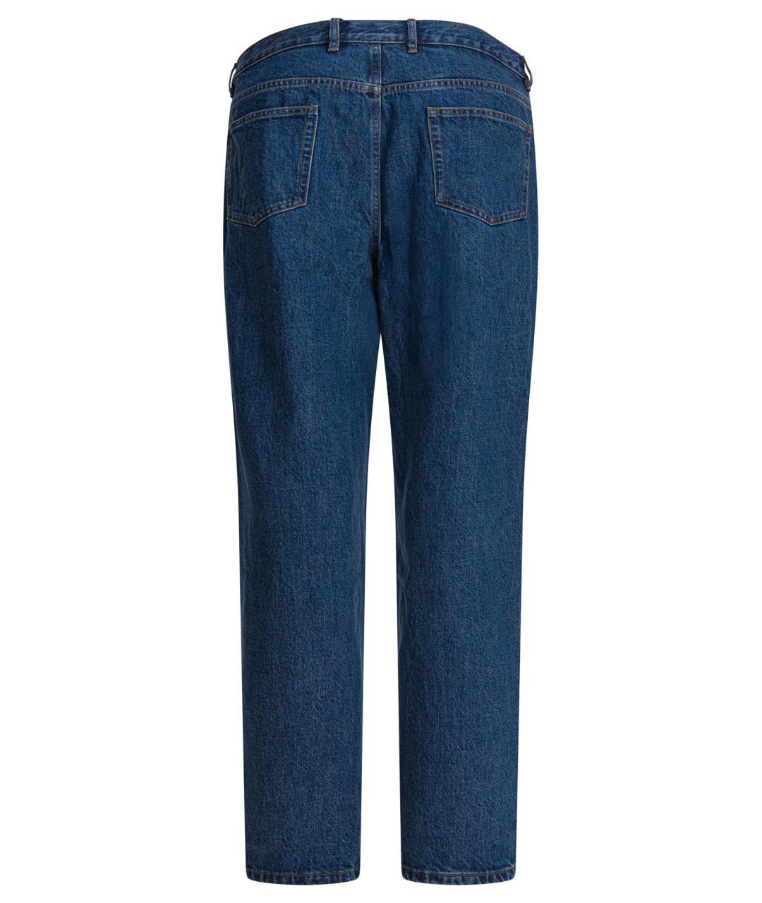 A.P.C. Синие хлопковые прямые джинсы, фото 2